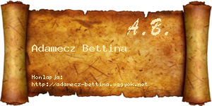 Adamecz Bettina névjegykártya